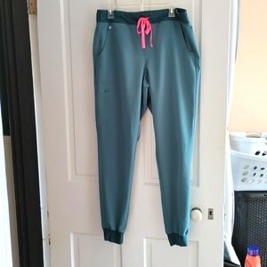Figs  Teal jogger style scrub pants. Size Large/Tall